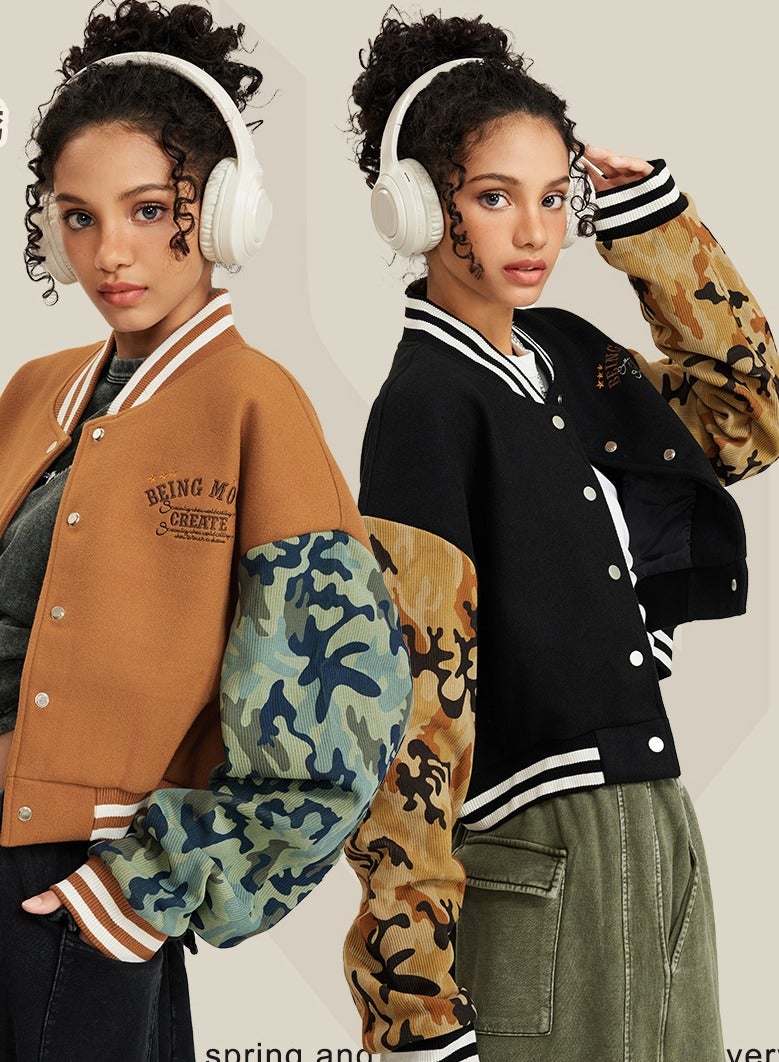 xozgdovg American baseball uniform European and American hot girl cardigan loose tide brand baseball uniform coat woman - Image 2