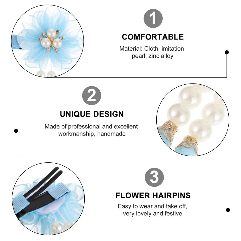 2 Pcs Delicate Headdress Decorative Hairpin Tassel Hair Accessories for Girl - Image 3