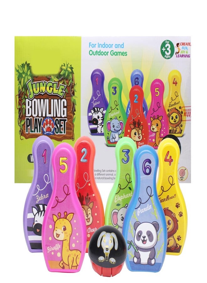 Kabello Bowling Game Set for Kids with 6 Pin 1 Ball Sport Toys Gifts (Multicolor) - Image 1