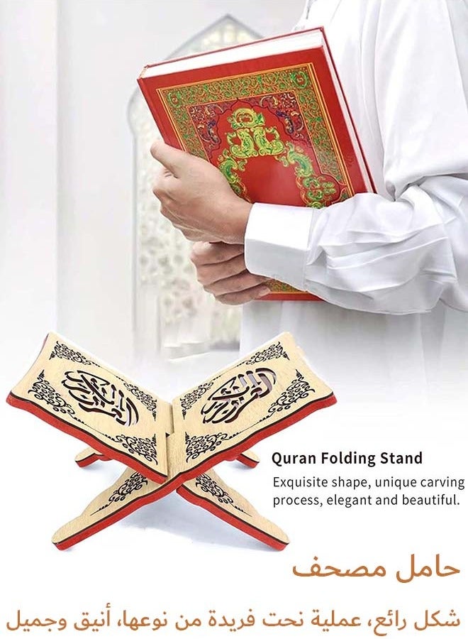 YIM-VIBEHAUS Quran Holder Quran Stand Quran Cabinet Prayer Book Stand Ramadan Reading Shelf Mubarak Muslim Party Ornament Book Holder - Image 5