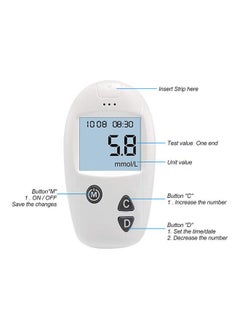 SINOCARE Blood Glucose Monitoring System With 50 Test Strips And Lancets  - Image 3