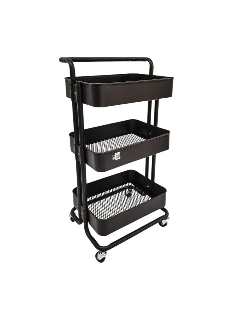 AL KHALDIYA Iron trolley, multi-purpose vegetable cart with wheels, 85x45x35cm
