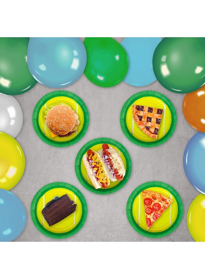 Havercamp Tennis 7 Plates (24 Pack)! 24 Round Dessert Plates. Game Set Party! - Image 4