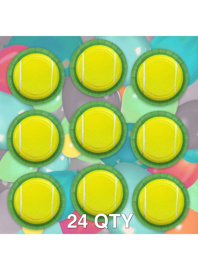 Havercamp Tennis 7 Plates (24 Pack)! 24 Round Dessert Plates. Game Set Party! - Image 2