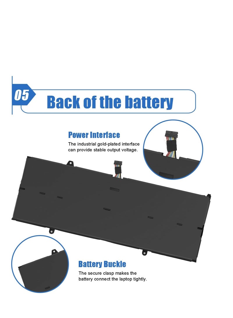 Terabyte بطارية لابتوب L21C4PE2 59Wh بديل لسلسلة Lenovo Yoga 6-13ALC7 6-13ABR8 L21L4PE2 SB11F29412 5B11F29411 SB11F29410 5B11F29414 SB11F29418 5B11F29421 15.52V 3815mAh - Image 3