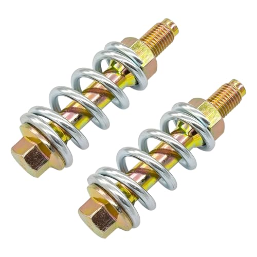 Zipelo 2PCS Car Exhaust Spring Bolt and Nut kit M10 x 125 Auto Exhaust Bolt and Spring Hardware Kit with Nuts Gaskets Vehicle Replacement Accessories Universal for RV SUV Truck