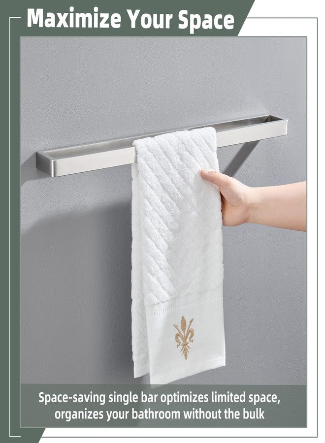 APLusee Square Towel Bar Brushed Nickel, 22.8" 304 Stainless Steel Towel Rack for Bathroom Kitchen Wall Mounted, Rustproof & Heavy Duty Towel Holder - Image 4