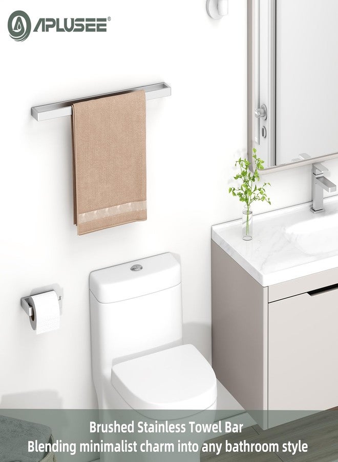 APLusee Square Towel Bar Brushed Nickel, 22.8" 304 Stainless Steel Towel Rack for Bathroom Kitchen Wall Mounted, Rustproof & Heavy Duty Towel Holder - Image 2