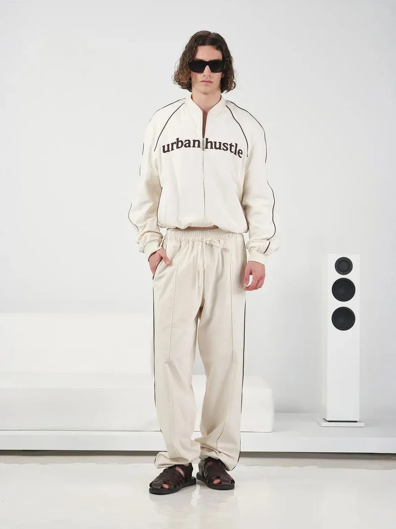 جيستو GIESTO Casual Elastic Waist Straight Leg Pants