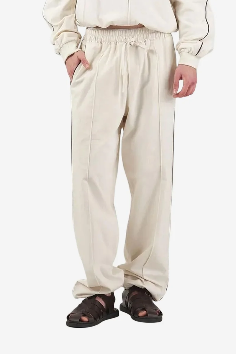 GIESTO Casual Elastic Waist Straight Leg Pants
