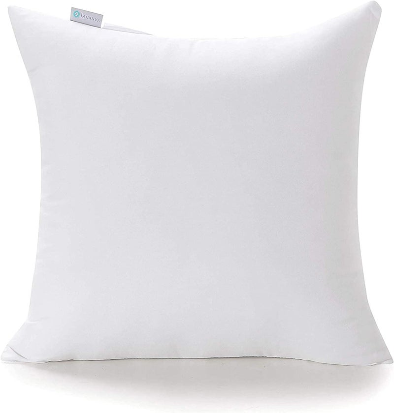 Acanva Premium Polyester Stuffer Square Form Sham Throw Pillow Inserts  18X18 Inch(1 Count)  White - Image 1