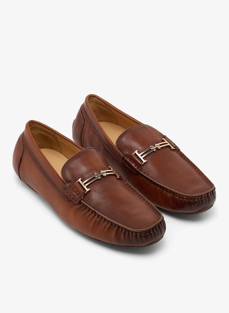Steve Madden TAN LEATHER Rallyton Slip Ons Moccasins for Men | Best Price UAE