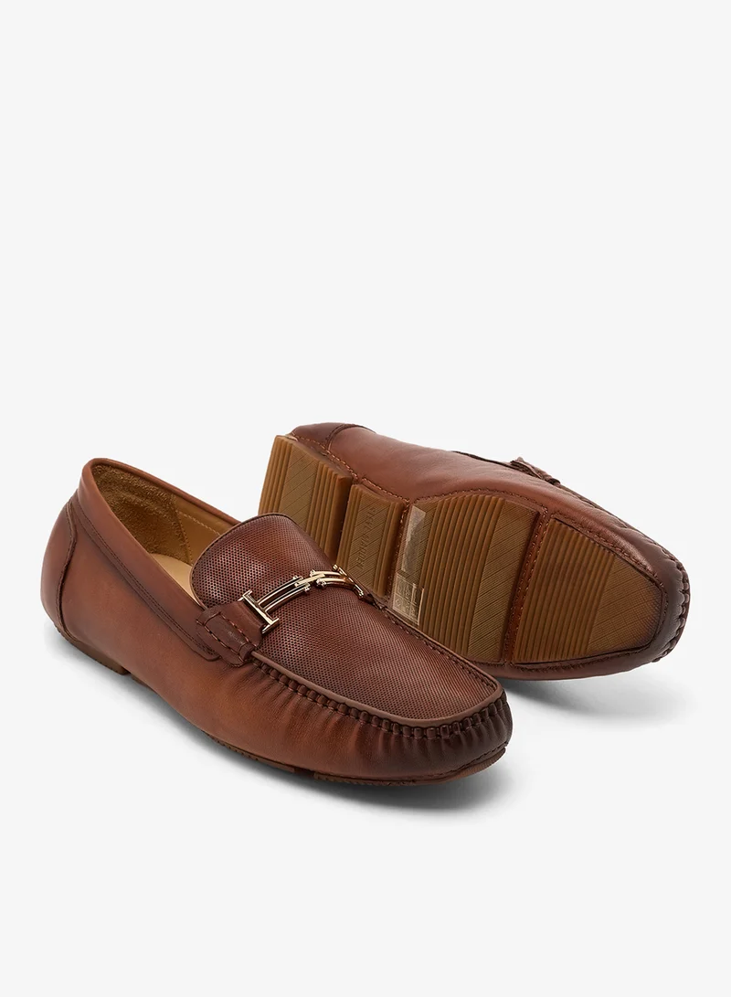 Steve Madden TAN LEATHER Rallyton Slip Ons Moccasins for Men | Best Price UAE