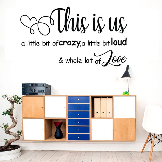 WALL STICKERS FAMILY LETTER QUOTE WATER PROOF HOME DECOR WALL STICKER REMOVABLE VINYL DECAL ART MURAL FOR LIVING ROOM BEDROOMTHIS IS US