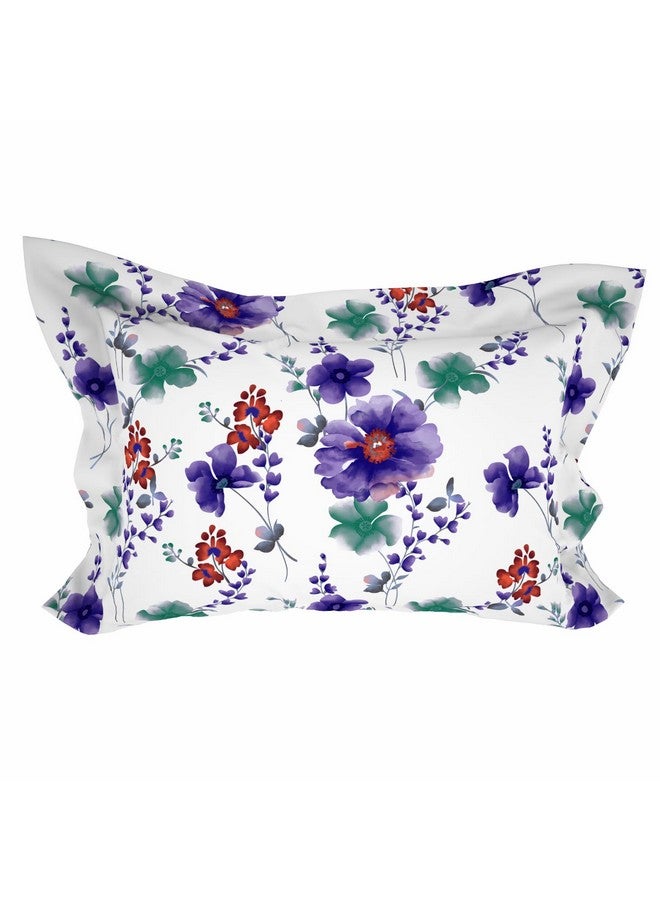 Welspun Microfiber Double Bedsheet (220 Cm X 240 Cm / 43 Cm X 68 Cm) | 105 Tc Sateen Floral Bedsheet & Pillow Covers Set (Blanc De Blanc)- Adore - Image 5