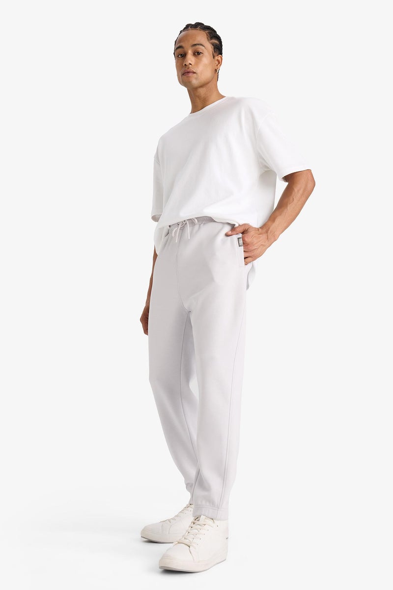 DeFacto Grey Man Standard Fit Brooklyn Nets Licensed Scuba Fabric Regular Hem Jogger Casual - Image 2