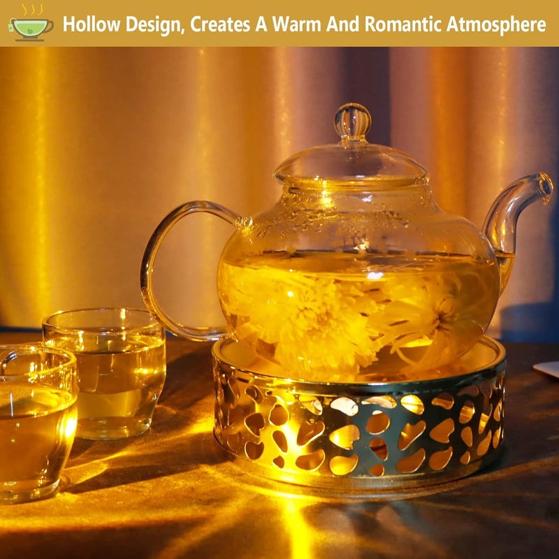 KAYCROWN Teapot Warmer, Stainless Steel Tea Warmer with Candle Holder, Candle Heater for Heating Tea, Coffee and Milk, Universal Teapot Heater - Image 5