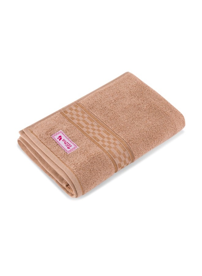 BYFT Home Ultra (Beige) Premium Cotton Bath Towel (70 X 140 Cm-Set Of 1) Highly Absorbent, High Quality Bath Linen With Checkered Dobby 550 Gsm - Image 3