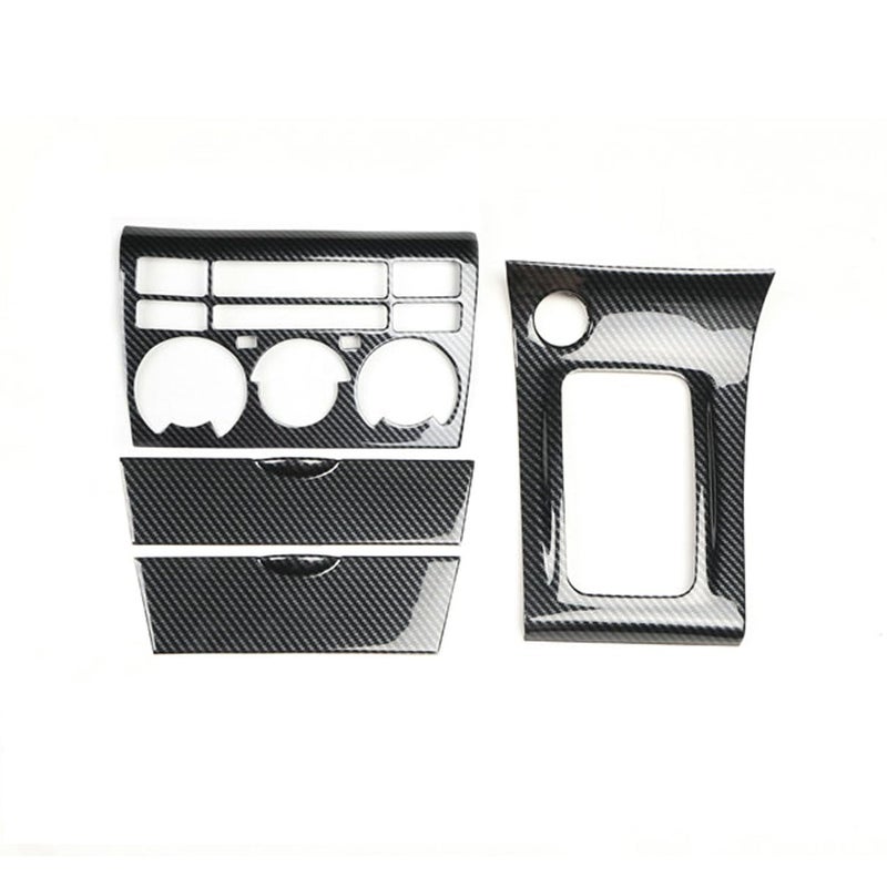 Bayyee Car Center Console Gear Shift Box Transmission Panel Cover Sticker Set Car Decoration for Toyota Corolla 2003-2008 Carbon Fiber Black (Not Replacement) - Image 5