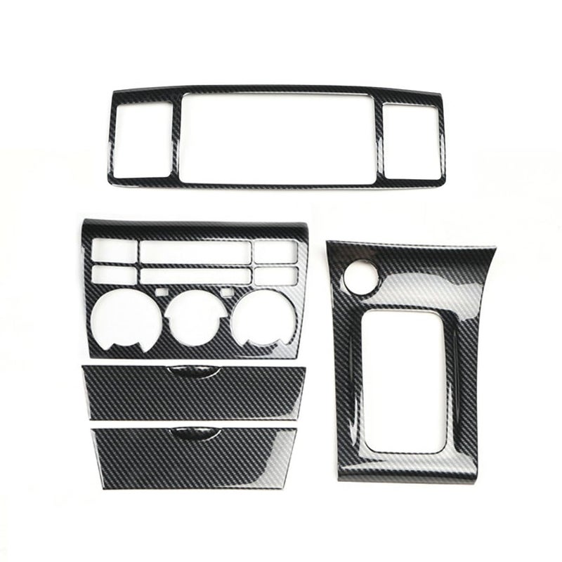 Bayyee Car Center Console Gear Shift Box Transmission Panel Cover Sticker Set Car Decoration for Toyota Corolla 2003-2008 Carbon Fiber Black (Not Replacement) - Image 3