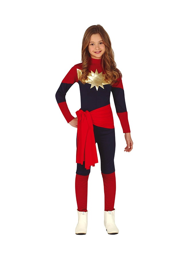 Fiestas Guirca Kids Captain Marvel Costume, 5-6 Years. Costume includes: Jumpsuit with Hood