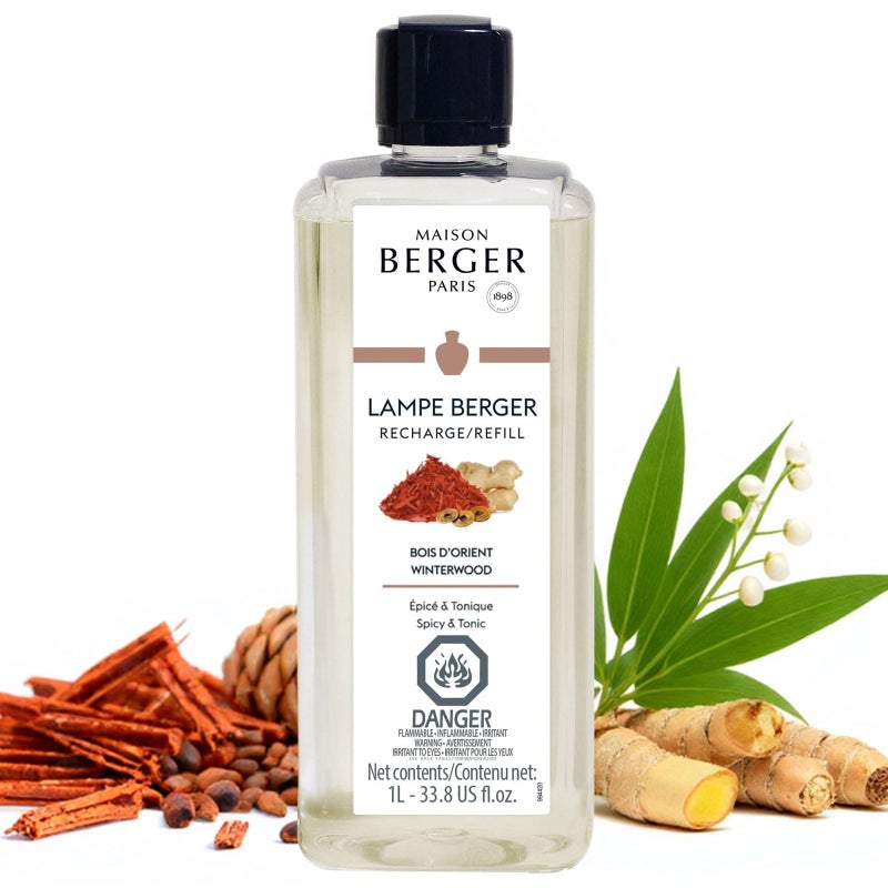 Maison Berger Winterwood Lampe Berger Refill 1 Liter 338 fl oz 2in1 Catalytic System Neutralizes Odors and Diffuses Fragrance Lemon Ginger Cedarwood Made in France - Image 3