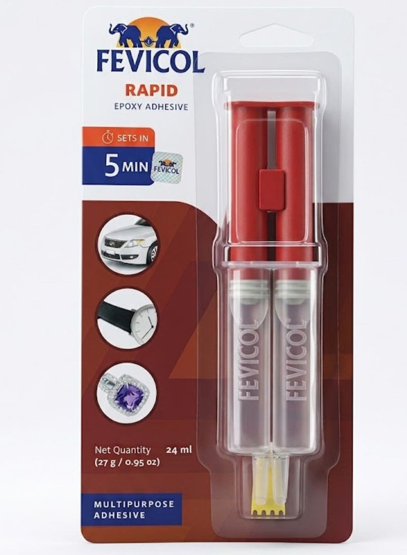 Fevicol Rapid Epoxy Adhesive - High Strength Two-Component Fast-Setting Adhesive, 24 ml - Image 1