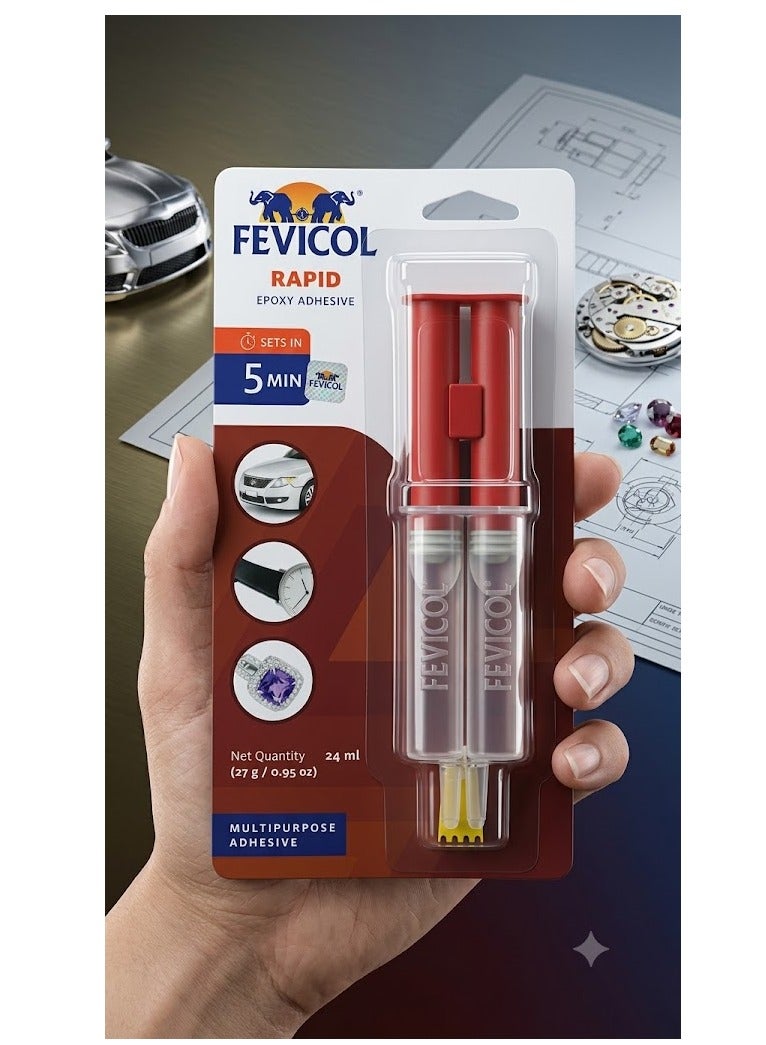Fevicol Rapid Epoxy Adhesive - High Strength Two-Component Fast-Setting Adhesive, 24 ml - Image 2