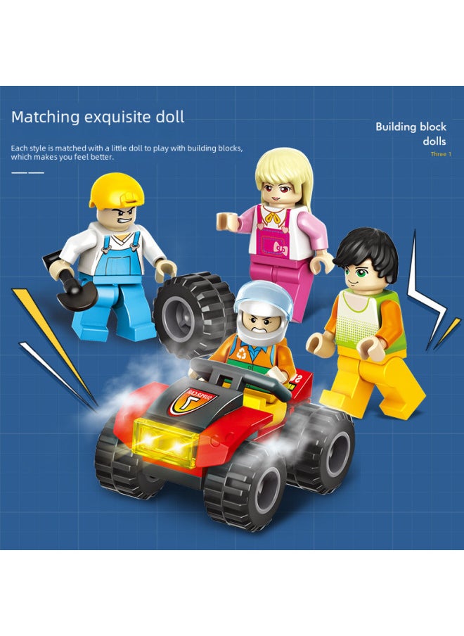 Generic - Urban Transportation Series Compatible With Lego Small Particle Blocks Bus Truck Container Car Assembled Toys-Color:City Bus 416 Particles 3 People - Image 1
