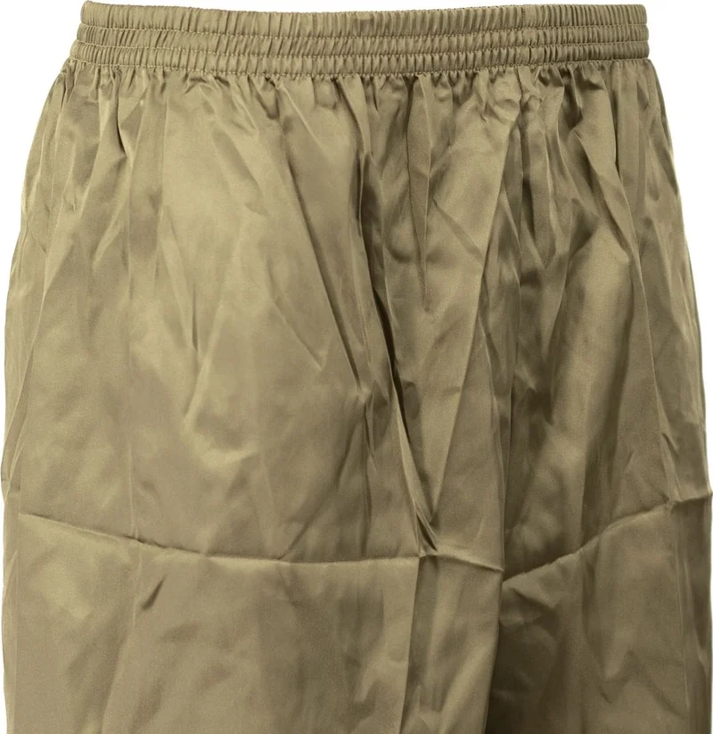 Oppland Men's Satin Fabric Shorts Solid Color Elastic Waist No Pocket Lightweight Fabric