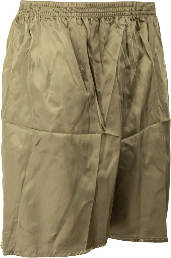 Oppland Men's Satin Fabric Shorts Solid Color Elastic Waist No Pocket Lightweight Fabric