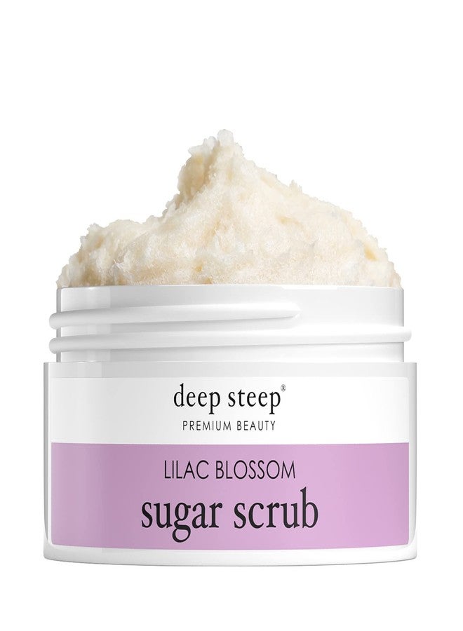 Deep Steep Sugar Scrub, Lilac Blossom, 8 oz - Exfoliating Body Scrub with Organic Coconut Oil, Shea Butter & Argan Oil - Vegan, Clean Beauty, Smooth, Soft & Nourished Skin - Image 1