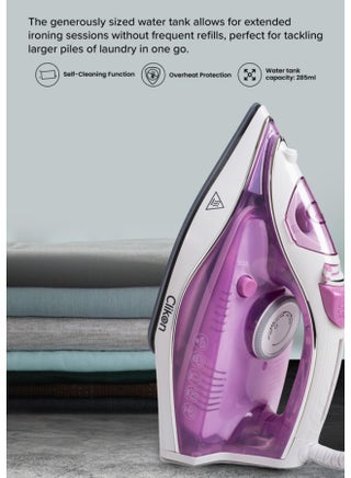 Steam Iron with Non-Stick Soleplate/Self Clean Function 250 ml 2200 W CK4131 Purple - view 5