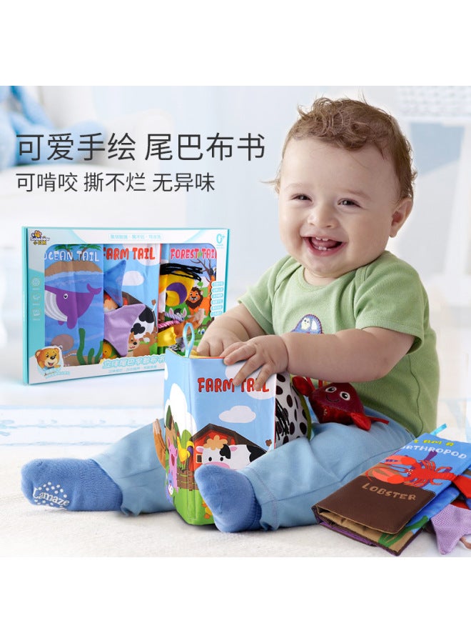 Children's Baby Tail Cloth Book Three-dimensional Early Education Toys Can Not Be Torn And Bite Auditory Visual Touch Enlightenment Cognition - Image 3