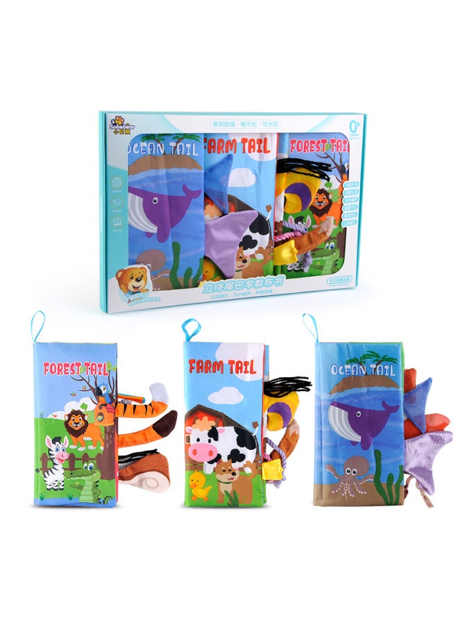 Children's Baby Tail Cloth Book Three-dimensional Early Education Toys Can Not Be Torn And Bite Auditory Visual Touch Enlightenment Cognition - Image 5