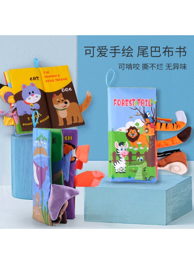 Children's Baby Tail Cloth Book Three-dimensional Early Education Toys Can Not Be Torn And Bite Auditory Visual Touch Enlightenment Cognition - Image 2