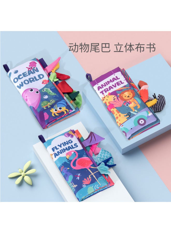 Children's Baby Tail Cloth Book Three-dimensional Early Education Toys Can Not Be Torn And Bite Auditory Visual Touch Enlightenment Cognition - Image 1