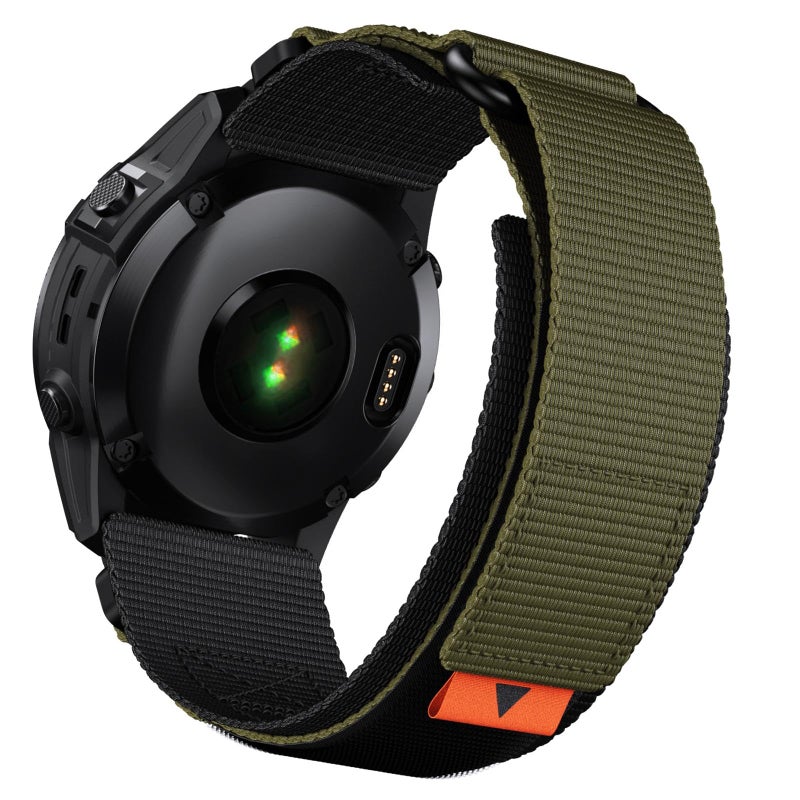 Abanen Tactical Nylon Watch Bands for Garmin Fenix 8 51mm / Enduro/Instinct 3 50mm/ epix Pro 51mm, Adjustable Rugged Weave Ballistic Nylon Webbing Wrist Strap for Fenix 7X/6X/5X,Instinct 2X (Green) - Image 1