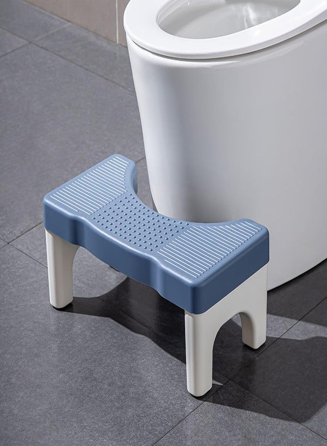 Sevia Toilet Stool Poop Stool for Squatting Posture, Portable Plastic Potty Stool for Adults, Toilet Poop Stool Squat Adult, Non-Slip Poop Stool for Bathroom Adults, Pooping Stool for Kids (Blue) - Image 1