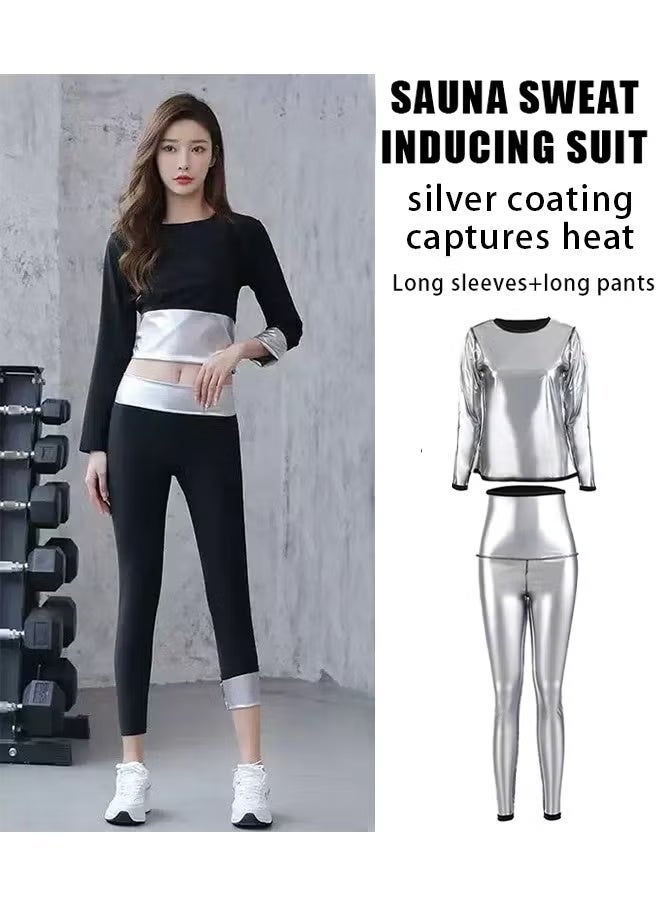جورفنت بدلة ساونا رياضية للنساء | أكمام طويلة + بنطال | حرق المزيد، تعرق أكثر - Image 2