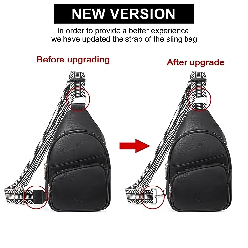 CLUCI Small Sling Bag for Women, Vegan Leather Fanny Pack Crossbody Bags for Women, Chest Bag With Guitar Strap - Image 3