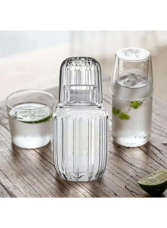 طقم إبريق وكوب زجاج فاخر – تصميم أنيق لتقديم الماء والعصائر – مثالي للاستخدام اليومي والضيافة - Image 4