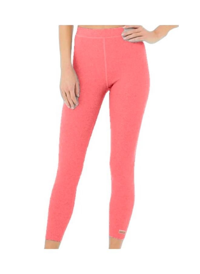 Petite Elastic Waist High-Rise Skinny Fit Ribbed Leggings - Image 1