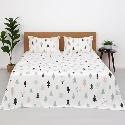 ARLinen Kid's Alphabetical Cartoon Single Bedsheet Set, Light Weight & Durable Bedsheets for Single Bed,Wrinkle Free Hypo-Allergenic Single Bed Sheet with Pillow Cover bedsheet microfiber (Alphabet Adventure) - Image 1