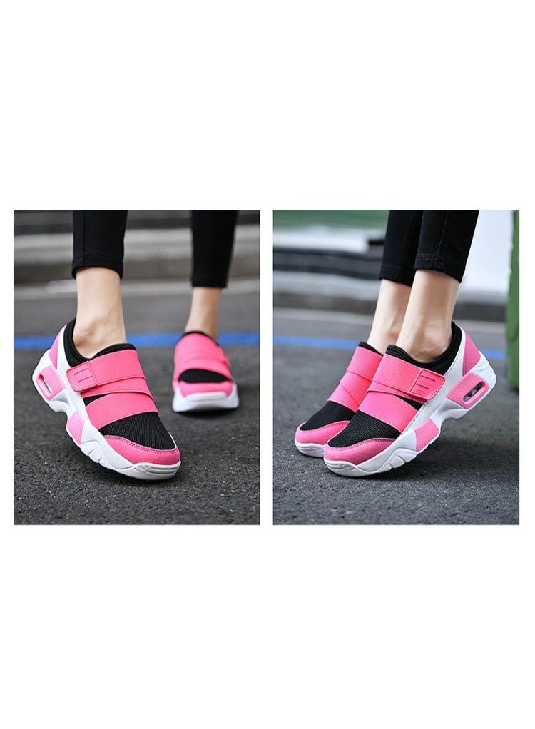 NIBEMINENT Women Tennis Shoes Breathable Hook Loop Sneakers Air Cushion Shoe Non-slip Female Height Increase Footwear Outdoor Walk Gym Shoe - Image 2