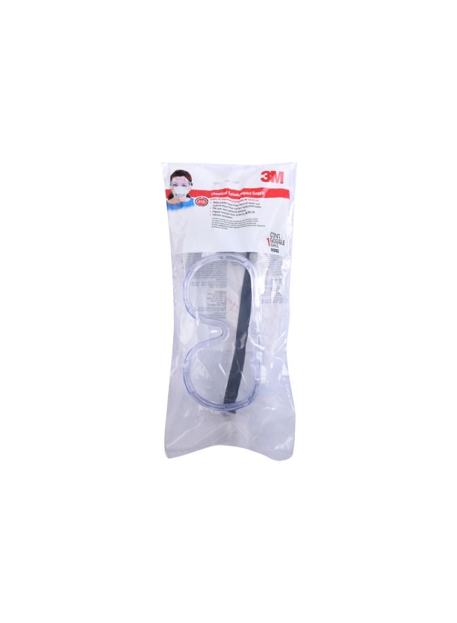 3M Chemical Splash and Impact Adjustable Strap Safety Goggles Clear 12.7 x 20.828 x 7.112 cm 91252-80024 - Image 1