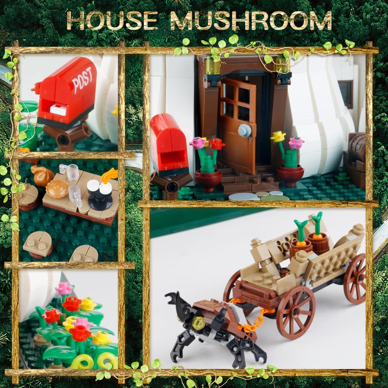 Bibilock 2233PCS Mushroom House Building Blocks,Creative Ideals Treehouse Building Blocks, Best Present for 6+ Boys, Girls or Adults(Bigger Than the Imitation,More Exquisite Details) - Image 2