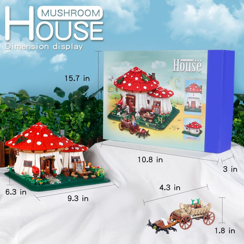 Bibilock 2233PCS Mushroom House Building Blocks,Creative Ideals Treehouse Building Blocks, Best Present for 6+ Boys, Girls or Adults(Bigger Than the Imitation,More Exquisite Details) - Image 4