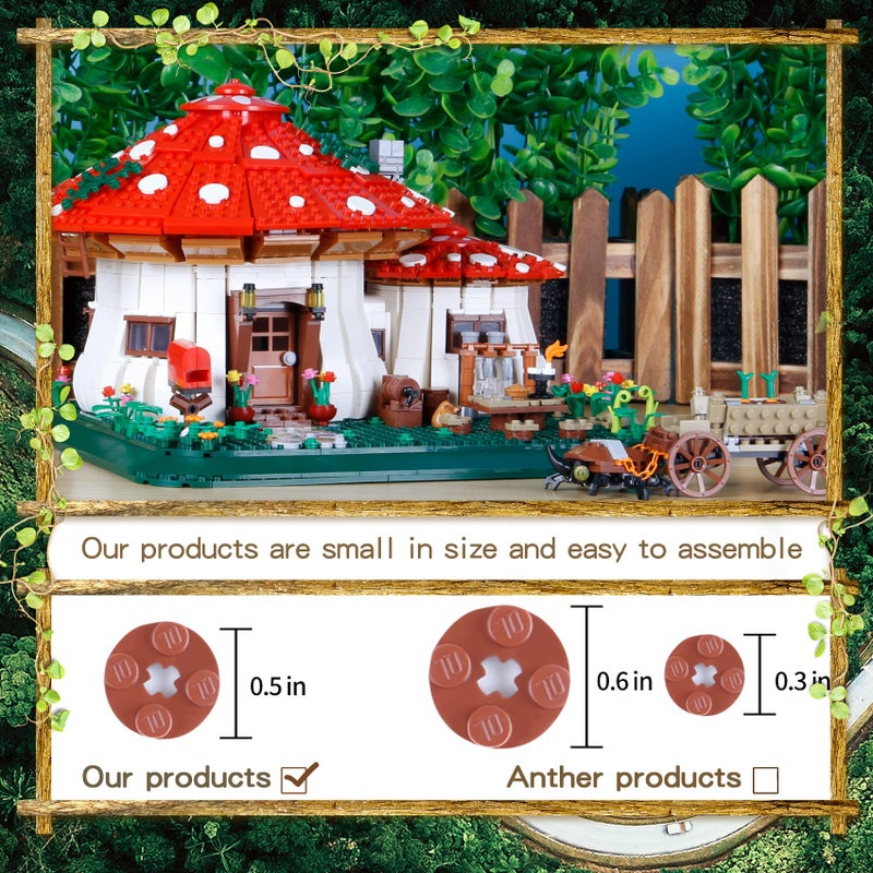 Bibilock 2233PCS Mushroom House Building Blocks,Creative Ideals Treehouse Building Blocks, Best Present for 6+ Boys, Girls or Adults(Bigger Than the Imitation,More Exquisite Details) - Image 5
