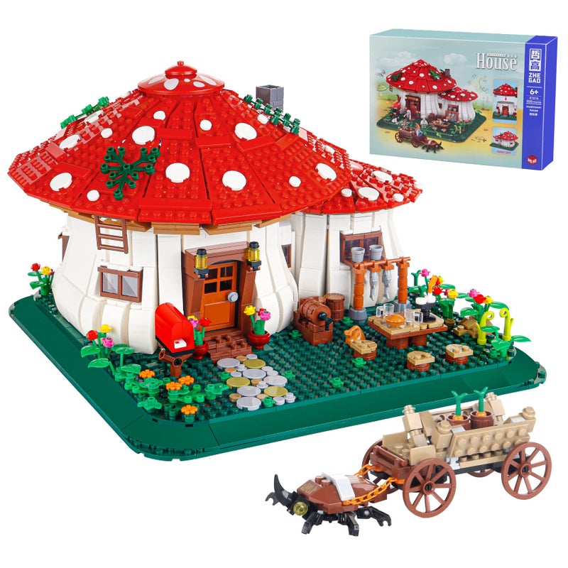 Bibilock 2233PCS Mushroom House Building Blocks,Creative Ideals Treehouse Building Blocks, Best Present for 6+ Boys, Girls or Adults(Bigger Than the Imitation,More Exquisite Details) - Image 1